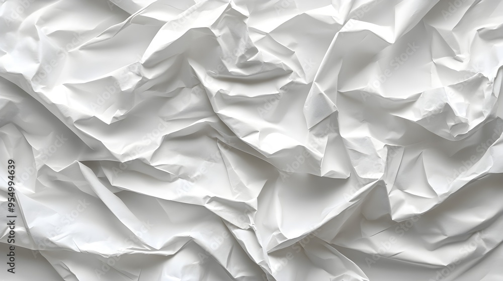 Fototapeta premium White Creased Paper Texture Background