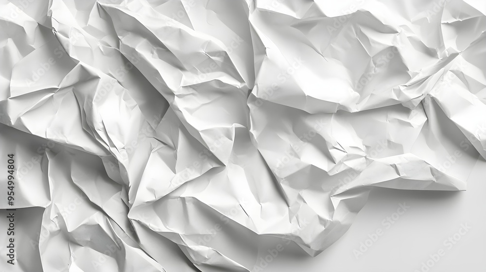 Obraz premium White Crumpled Paper Texture Background