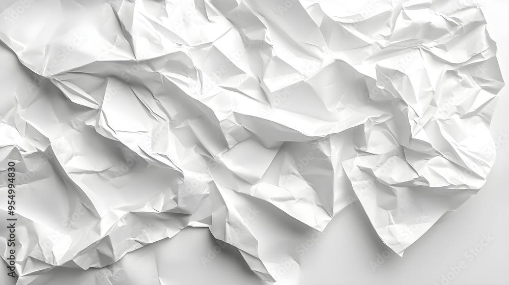 White Crumpled Paper Texture Background White Crumpled Paper Texture Background