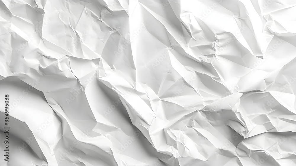 White Crumpled Paper Texture Background White Crumpled Paper Texture Background