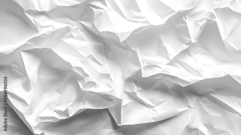 White Crumpled Paper Texture Background White Crumpled Paper Texture Background