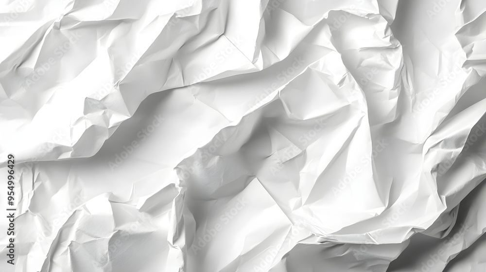 White Crumpled Paper Texture Background White Crumpled Paper Texture Background