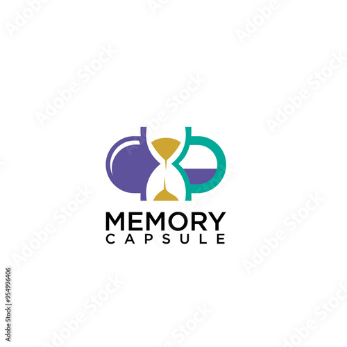 Time with capsule pill vector logo template. Suitable for business, pharmacy, healthy, design
