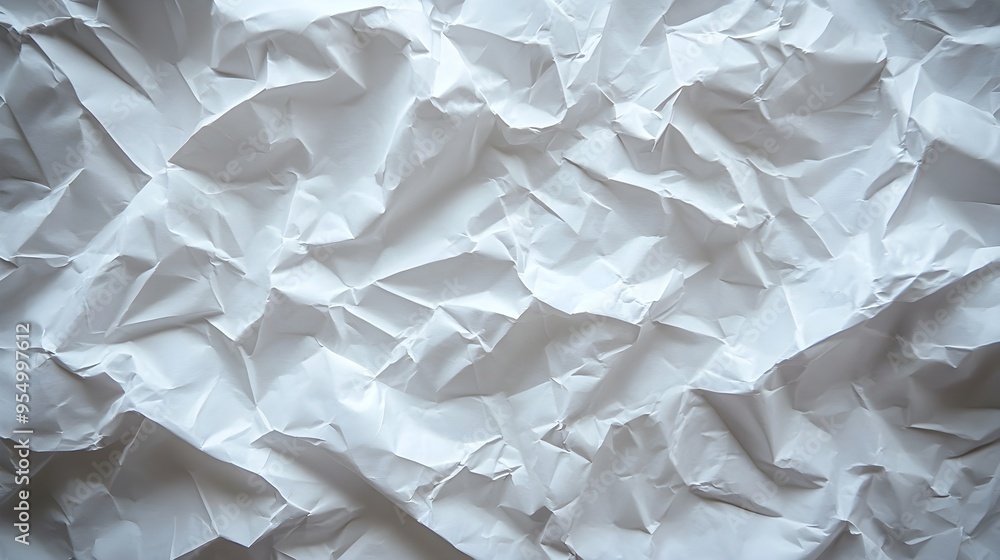 White Crumpled Paper Texture Background White Crumpled Paper Texture Background