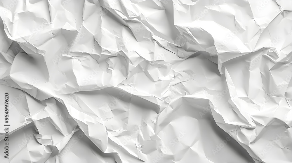 White Crumpled Paper Texture Background White Crumpled Paper Texture Background