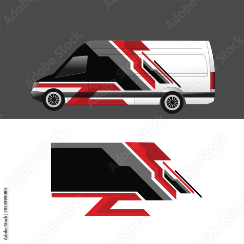 vector design sticker wrap car body cargo van