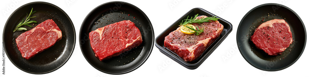 Raw Denver Steak in a Pan - Uncooked meat ready to cook Isolated on Clear Background PNG Highly Detailed Raw Denver Steak in a Pan - Uncooked meat ready to cook Isolated on Clear Background PNG Highly Detailed