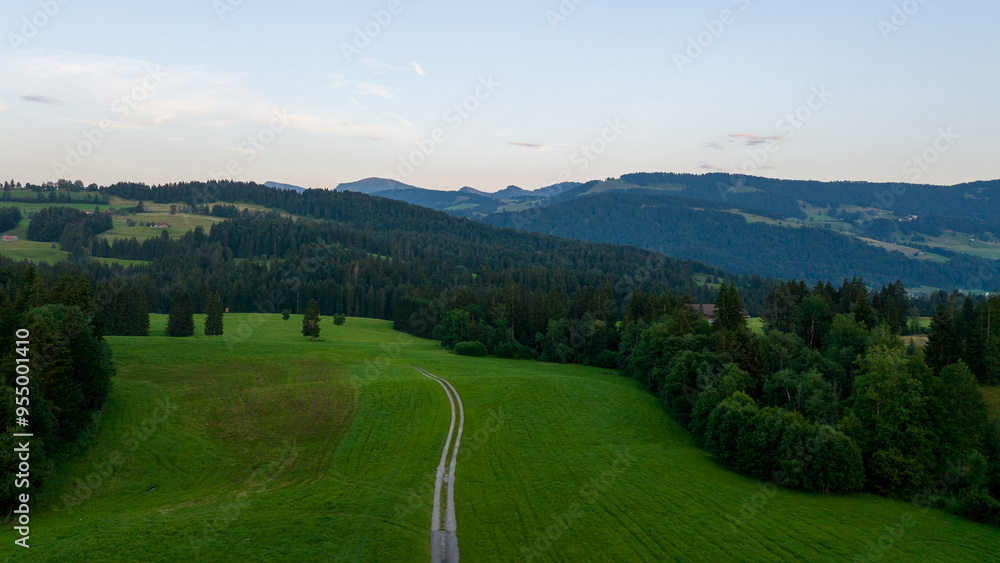 Fototapeta premium View in the Allgäu in the German Alps