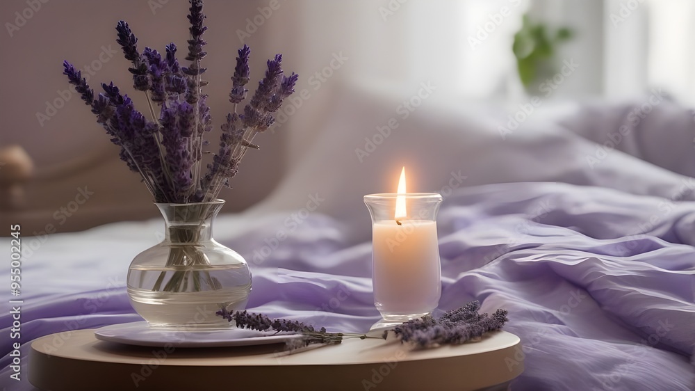 lavender on the bed