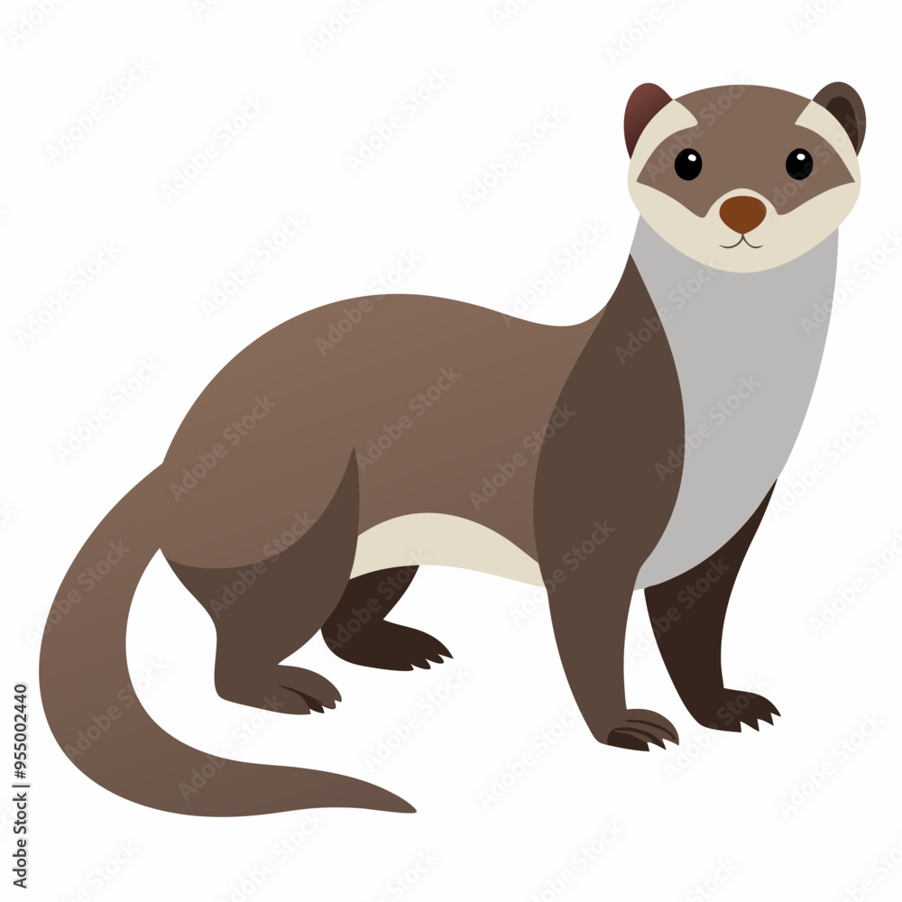 Beautiful Ferret vector art illustration Beautiful Ferret vector art illustration