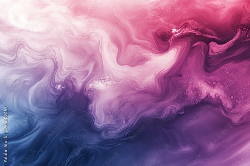 Beautiful abstraction of liquid paints in slow blending flow mixing together gently, ai Beautiful abstraction of liquid paints in slow blending flow mixing together gently, ai