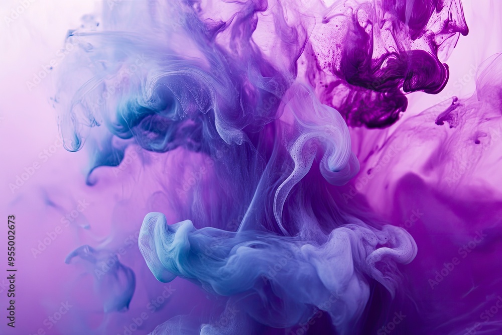 Beautiful abstraction of liquid paints in slow blending flow mixing together gently, ai Beautiful abstraction of liquid paints in slow blending flow mixing together gently, ai