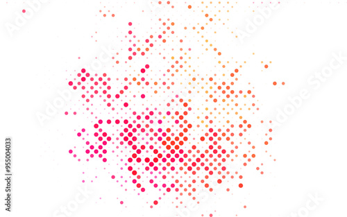 Light Red, Yellow vector Blurred decorative design in abstract style with bubbles.