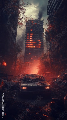 Wallpaper of Post-Apocalyptic World: City in Ruins photo