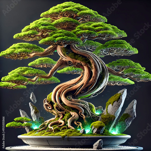 Fusion of Ancient Nature and Japanese Serenity: Bonsai Meets Nature Aquarium
