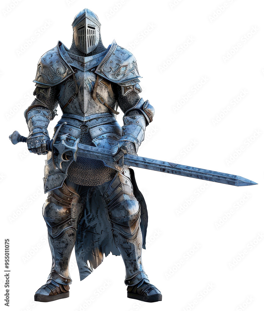 medieval knight with sword isolated on transparent background medieval knight with sword isolated on transparent background
