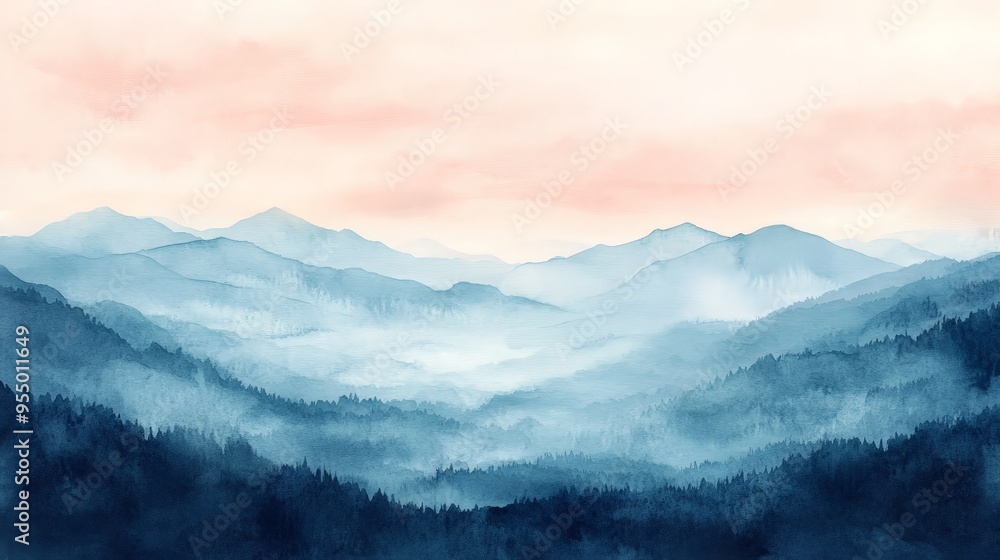 Obraz premium Soft Pastel Abstract Watercolor Background