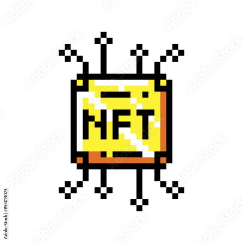 NFT Sign vector, on the white background