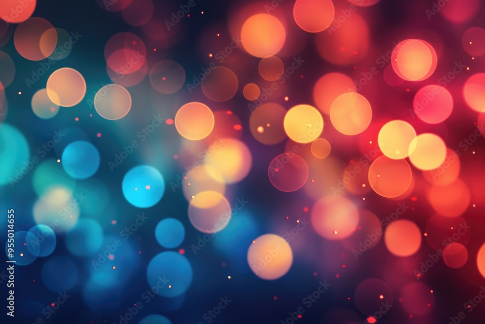 Obraz premium Varying colors of blurred lights create a dreamy backdrop for a fashion concept