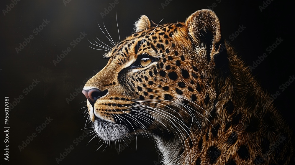 Obraz premium Leopard portrait.