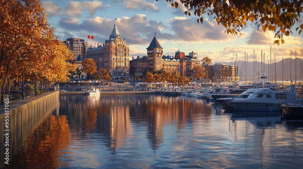 Obraz premium View of inner harbour of victoria vancouver island b.c. canada.
