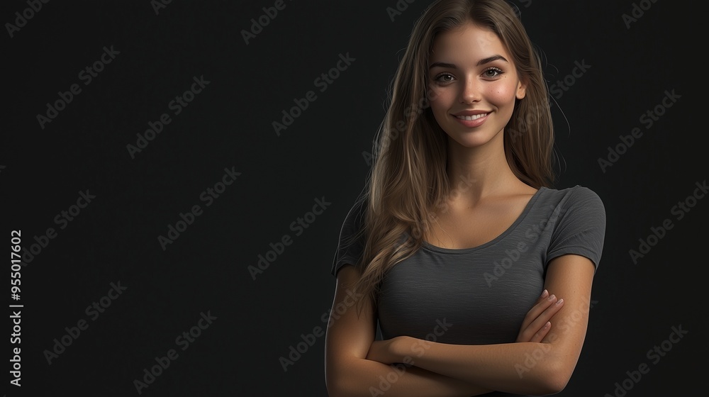 Full-length portrait of attractive slim young smiling woman in b. Full-length portrait of attractive slim young smiling woman in b.