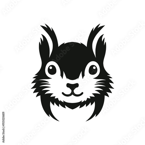 Elegant Squirrel Silhouette Vector – Perfect for Nature and Wildlife-Themed Designs