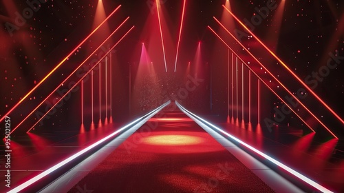 Red Neon Runway