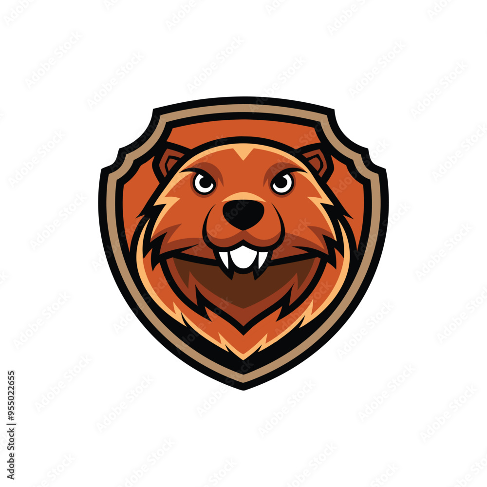 beaver head logo vector illustration beaver head logo vector illustration