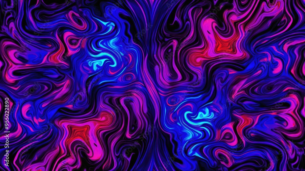 A mesmerizing landscape of hypnotic, wavy lines and vibrant colors that swirl together to create a surreal and psychedelic experience A mesmerizing landscape of hypnotic, wavy lines and vibrant colors that swirl together to create a surreal and psychedelic experience