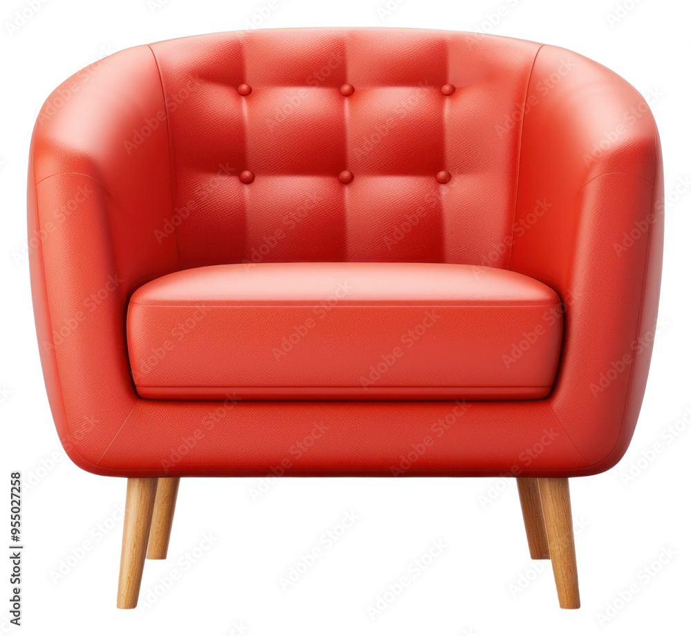 Fototapeta premium PNG Armchair furniture transparent background comfortable.