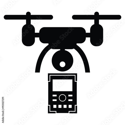 Drone, equipment, geodetic icon