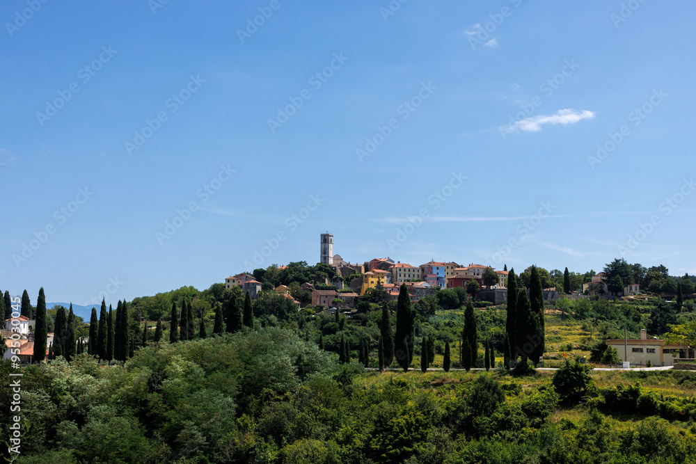 Oprtalj - idyllic small town on a hill in central Istria Oprtalj - idyllic small town on a hill in central Istria
