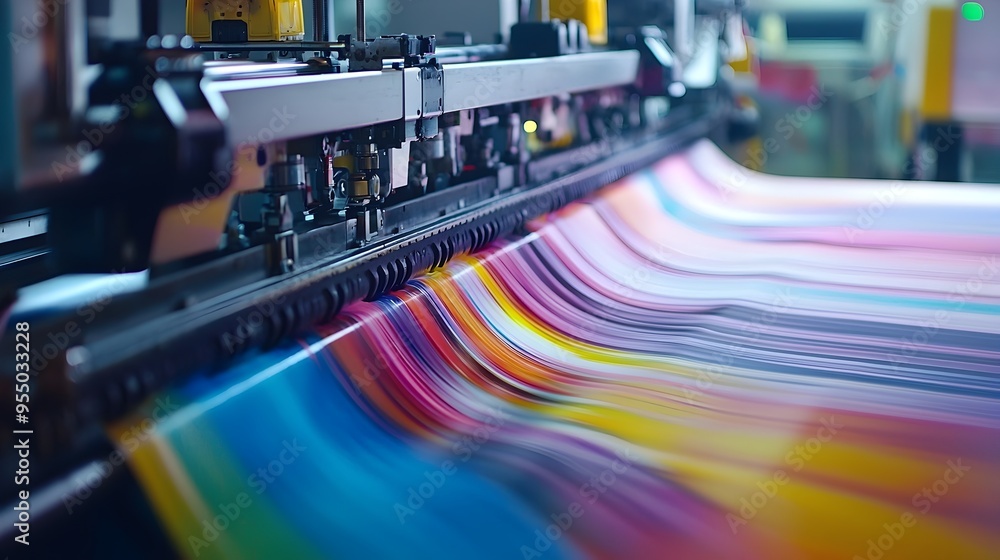Vibrant Printing Process with Precise Detailing in Colorful Pages Vibrant Printing Process with Precise Detailing in Colorful Pages
