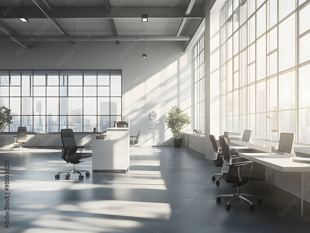 Modern Office Space with City View Modern Office Space with City View