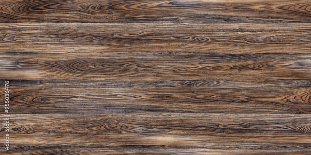 Naklejka premium Rustic Wood Plank Seamless Pattern. Ideal for backgrounds, textures, and rustic-themed designs, this image evokes warmth and natural charm.