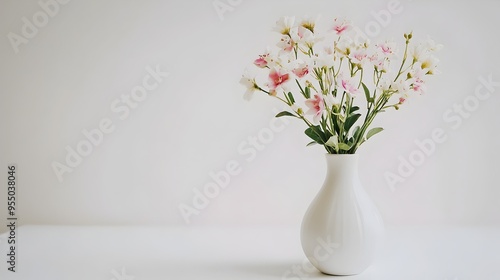 Wallpaper Mural Isolated Vase with Traditional Thai Floral Arrangement on Clean Backdrop Torontodigital.ca