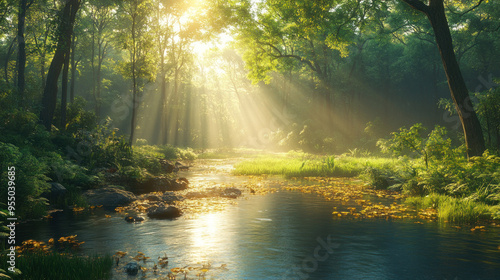 A biodiversity hotspot with multiple species coexisting, emphasizing the richness of life in protected areas.