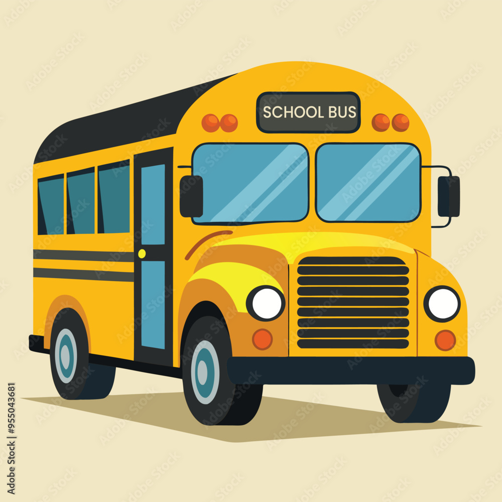 A yellow school bus with white background A yellow school bus with white background