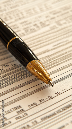 A Gold-Trimmed Pen Resting on a Legal Document, Ready to Sign a Crucial Agreement.