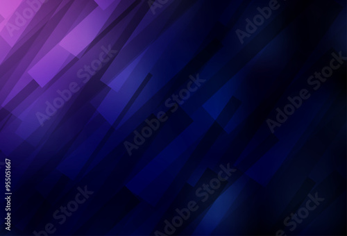 Dark Purple, Pink vector background with rectangles.