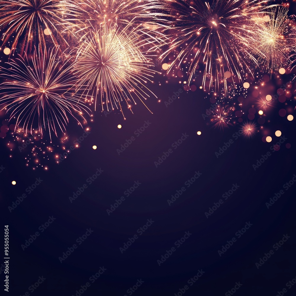 Obraz premium firework background with free space for text