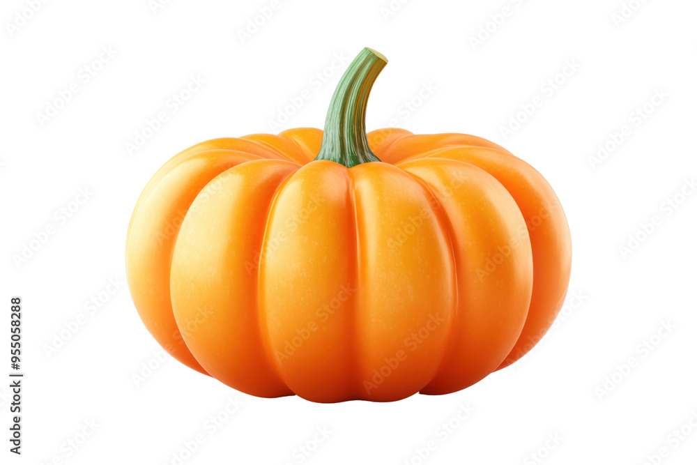 Obraz premium Perfect orange pumpkin isolated transparent background