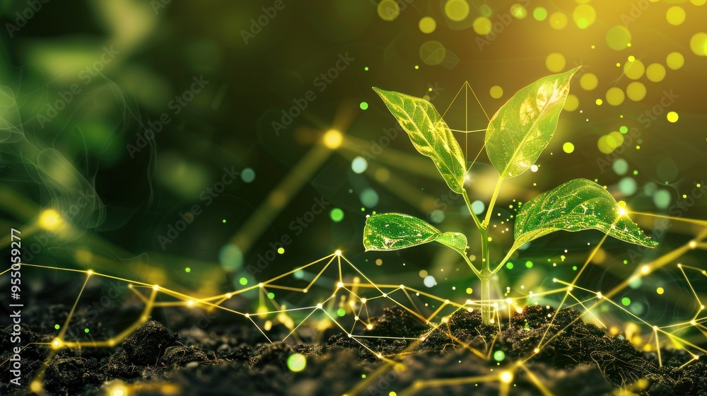 Connected Growth: A Sapling Illuminated by Network Connected Growth: A Sapling Illuminated by Network