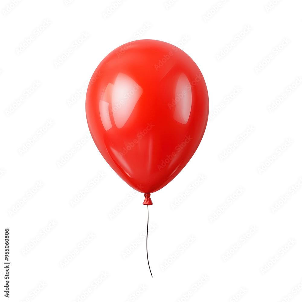 A vibrant red balloon floating against a clean background, perfect for celebrations and festive occasions. A vibrant red balloon floating against a clean background, perfect for celebrations and festive occasions.