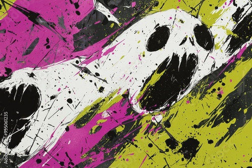 Abstract grunge background with vibrant colors