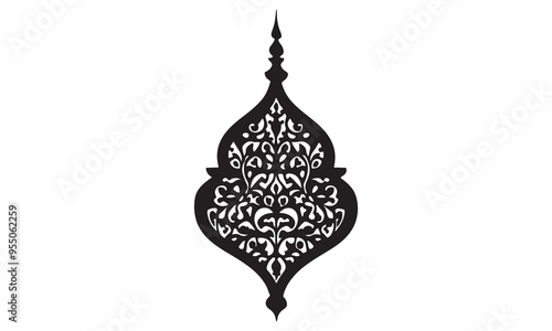 Islamic ornament silhouette Design Element 