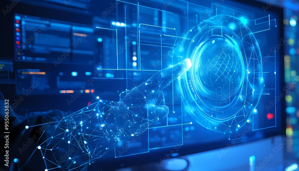 Naklejka premium Abstract technology background