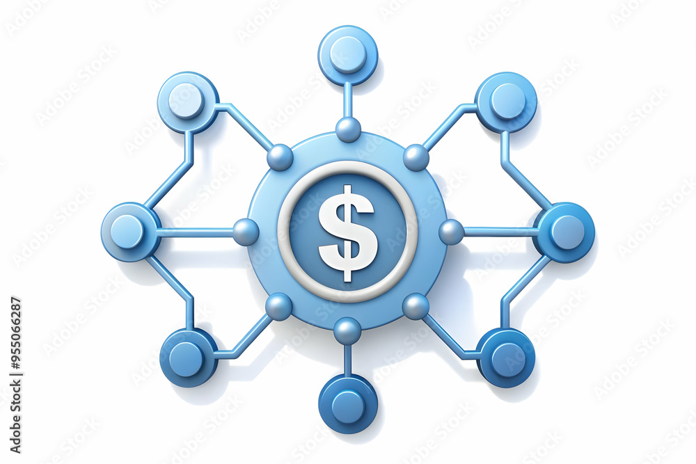 3D AI Automation with Dollar Icon Concept - Vector Illustration of Automated Financial Processes Saving Costs - White Background 3D AI Automation with Dollar Icon Concept - Vector Illustration of Automated Financial Processes Saving Costs - White Background