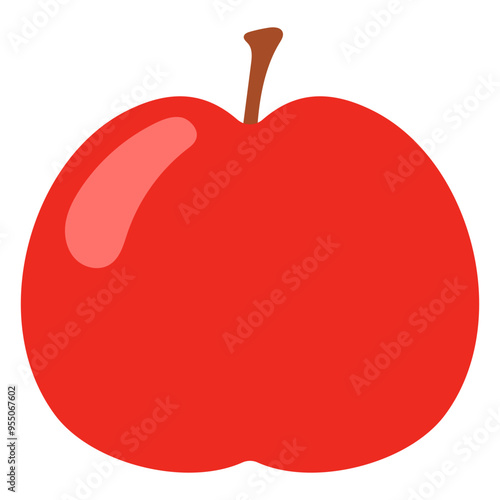 red apple illustration 